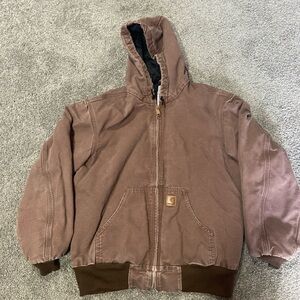 Carhartt Chocolate Brown Zip-Up Hooded Jacket